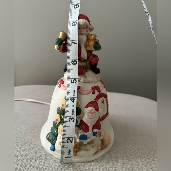 Vintage Lighted Santa Bell - Picture 12 of 14